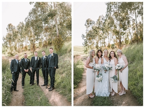 bridal party on track at golding wines